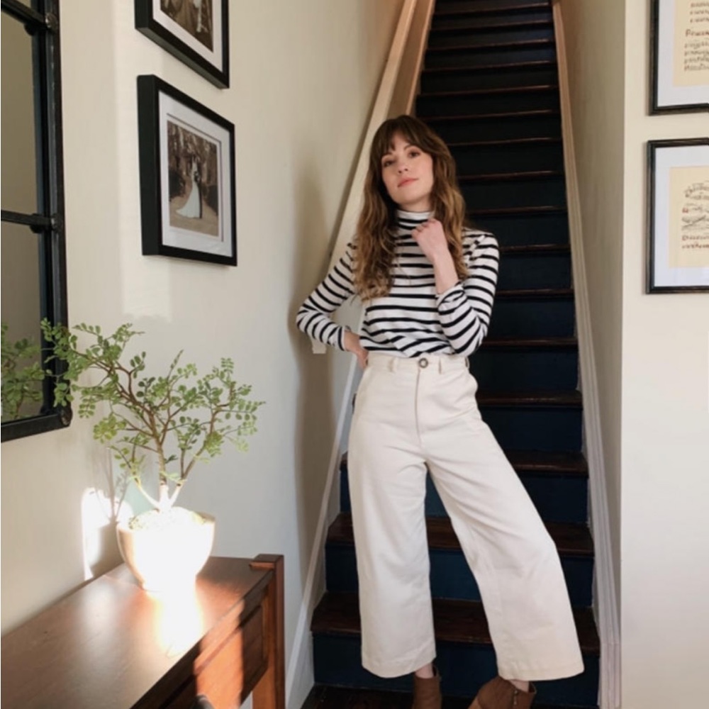 Monty Turtleneck - Black & White Stripe